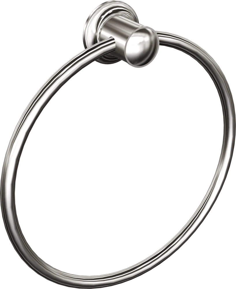 Držák na ručníky, kruh chrom – elegantní koupelnový doplněk