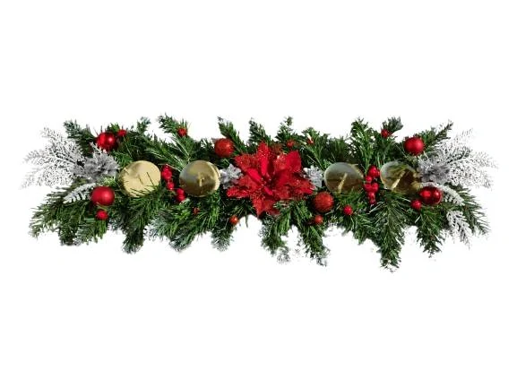 Adventní svícen, štola na stůl - vánoční, červená
