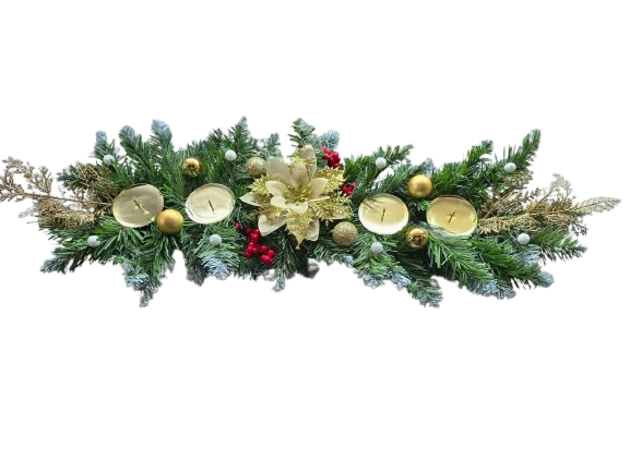 Adventní štola - vánoční, zlatý Design