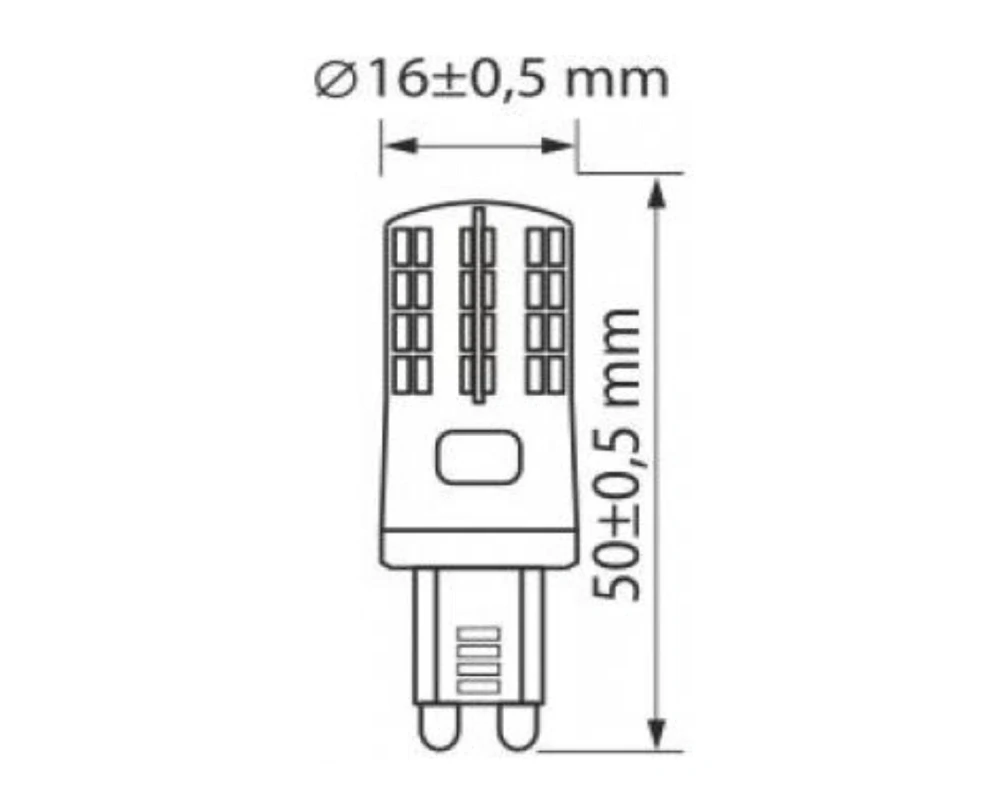 Led žárovka 3 W, G9, 230 V, teplá bílá