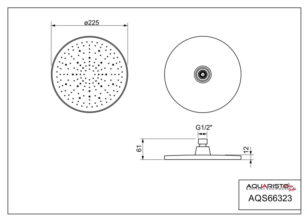 Hlavová sprcha ALLIONE 225 mm – chrom/bílá, 1 poloha