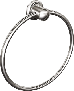 Držák na ručníky, kruh chrom – elegantní koupelnový doplněk