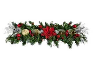 Adventní svícen, štola na stůl - vánoční, červená