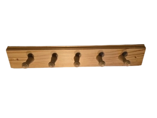 Dřevěný věšák na zeď 50 cm – přírodní masiv