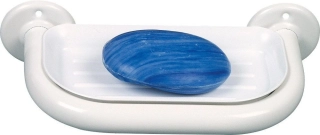 Bílá mýdlenka WHITE LINE – praktická koupelnová miska na mýdlo